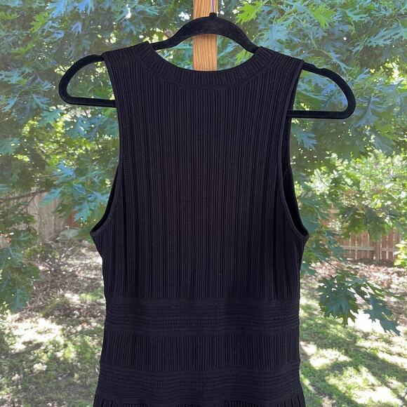 Theory Chloh Enchanted Ribbed Stretch Knit Dress Black Size M - Picture 5 of 10